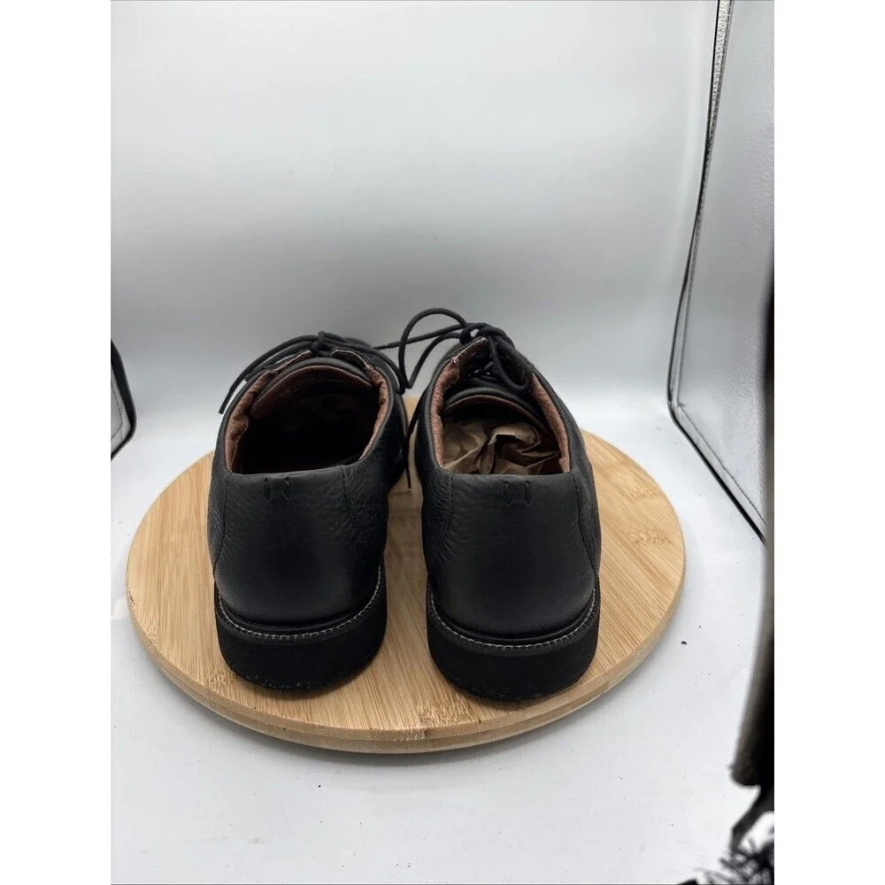 Clarks Oxford Shoes Mens 12 W Black Leather Waterproof Lace Up Casual 82465